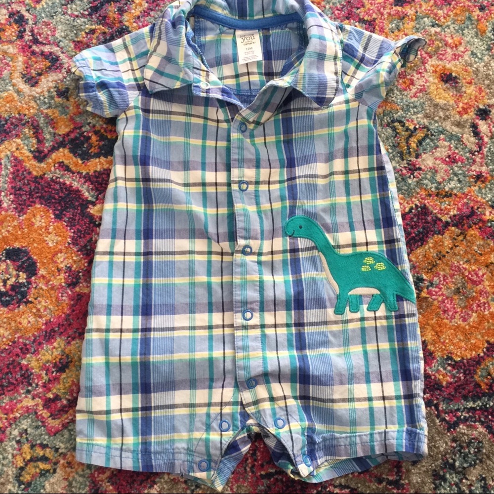 Plaid Dinosaur Jumper